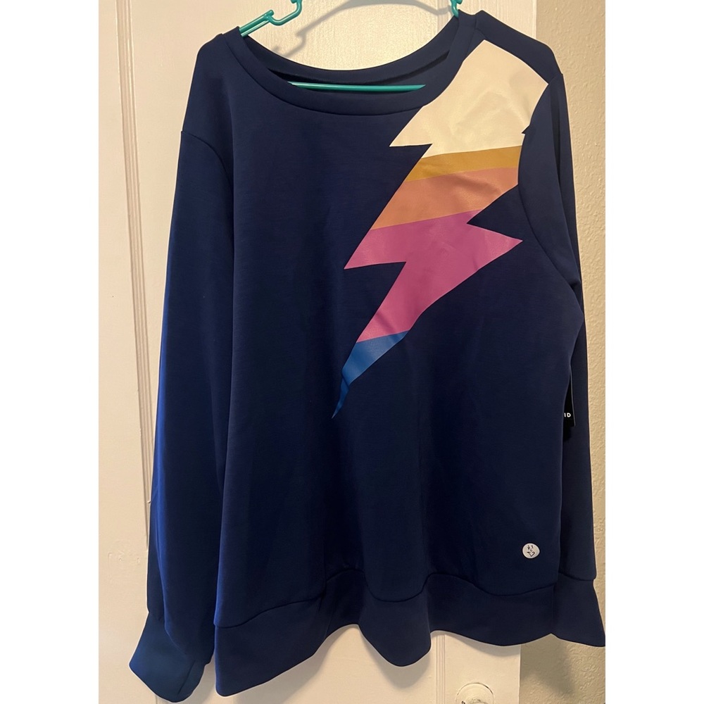 Torrid Navy Bolt Sweatshirt NWT